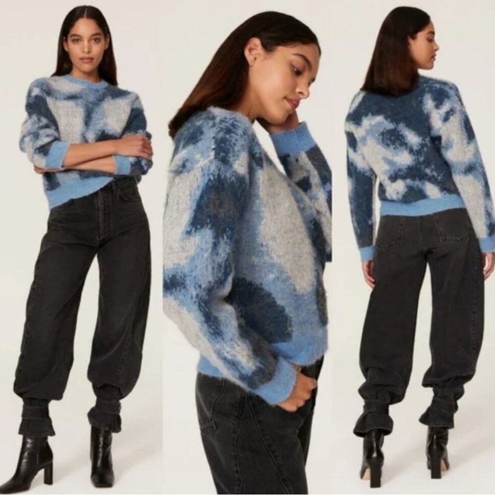 The Kooples Colorblock Sweater in Blue